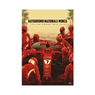 Imagem de Pôster Vintage De Clássicos Da F1, Mapa De Pista De Corrida, Pintura E