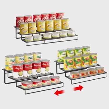 Imagem de Dmevkic Organizador expansível de latas, dispensador de lata comporta até 24 latas, dispensador de armazenamento de latas, para armazenamento de alimentos