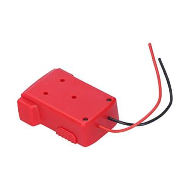 Imagem de Generic Adaptador de Bateria Abs Conector de Montagem de Energia Compacto para Baterias Milwaukee 18v Xc18 Fonte Profissional Cor Vermelha
