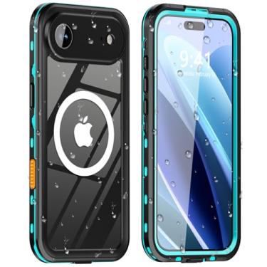 Imagem de LOVE BEIDI Capa para iPhone Air à prova d'água | Capa de telefone à prova de choque à prova de poeira com protetor de tela - azul-petróleo