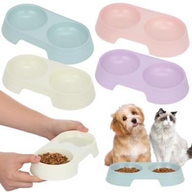 Imagem de 8 Unidades Tigela De Gato Água De Cachorro Tigela De Comida Para Animais De Estimação Comedouro Lento Para Cachorro Tigelas De Comida De Gato Comida Lenta Cerâmica Plástico