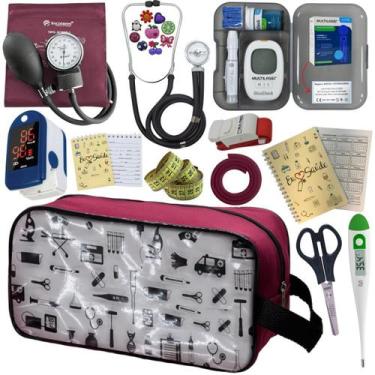 Imagem de Kit De Enfermagem Completo Medidor Glicose Aparelho Pressao - PREMIUM,