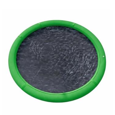 Imagem de Danrelax Anel flutuante inflável de 3 m, piscina de PVC resistente verde e boia de lago para adultos, lounge de água redondo extragrande