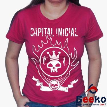 Imagem de Baby Look Capital Inicial 100% Algodão - Rock - Geeko, Rosa pink, GG