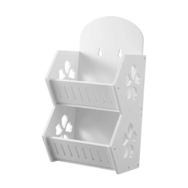 Imagem de ＫＬＫＣＭＳ Organizador de parede para banheiro, prateleira multifuncional que economiza espaço para temperos de cozinha, porta-maquiagem para escritório, Dupla Camada