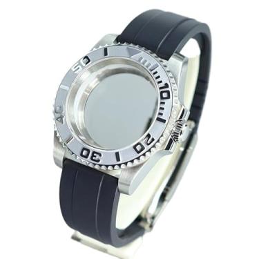 Imagem de FEIYASHI Caixa de relógio de aço à prova d'água de 40 mm vidro safira para NH35 NH34/36/38 Miyota8215 ETA2824 relógio estilo iate movimento, Tampa inferior de vidro 4, For NH35 34 36 38 Movement