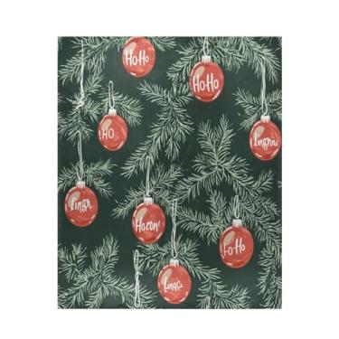 Imagem de ATTX Cobertor de veludo estampado de galhos de árvore de Natal, cobertor de microfibra leve, macio, 127 x 152 cm #294