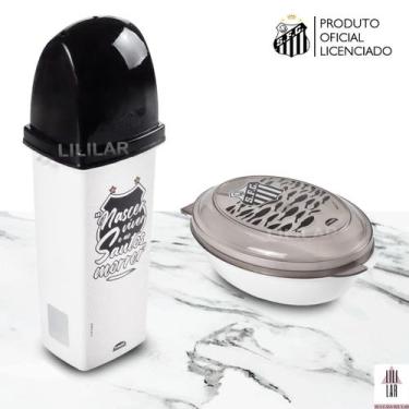 Imagem de Santos Kit 2 peças Porta Escova e Saboneteira Mochila Viagem Academia 