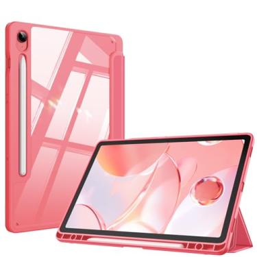 Imagem de Fintie Capa fina híbrida para Samsung Galaxy Tab S10 Lite/S10 FE/S9 FE 10,9 polegadas/Tab S9 11 polegadas com suporte para caneta S, capa à prova de choque com capa traseira transparente transparente