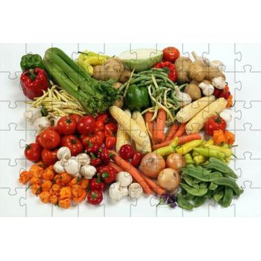 Imagem de Kit com 4 Quebra-Cabeças Legumes de 60 peças - Coleção TEA & Amor