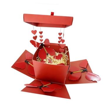 Imagem de IEUDNS Caixa Surpresa Borboleta, Caixa de Presente Explosão de Borboletas para Pedidos de Casamento