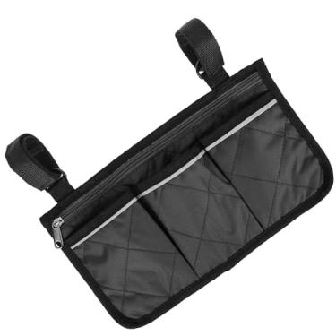 Imagem de Generic Bolsa de Armazenamento para Apoio de Braço para Cadeira de Rodas Design Leve Com Vários Bolsos para Fácil Organização, Adequado para Idosos e Deficientes 7,1 X 12,8 pol. Preto (Preto)