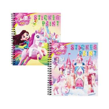 Imagem de Livro De Pintura Com Adesivos Para Meninas, Livro De Quebra-cabeça Inf