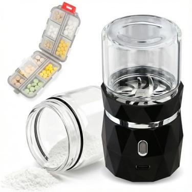 Imagem de Triturador de comprimidos elétrico, pulverizador, pó fino com cabeça de moagem de aço inoxidável para vários comprimidos grandes/pequenos e vitaminas - Adequado para viagens para facilitar a limpeza
