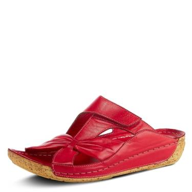Imagem de Sandália deslizante feminina de couro Gretta Spring Step, Vermelho, 7.5-8