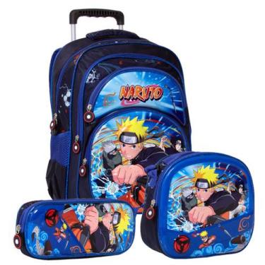 Imagem de Mochila Escolar Masculina Naruto Uzumaki Carrinho Reforçada - TOYS 2U