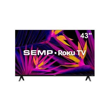 Imagem de Smart TV 43" LED FHD SEMP R6610 com sistema operacional Roku, Wi-Fi, compatível com Google Assistente, Alexa e Apple Homekit
