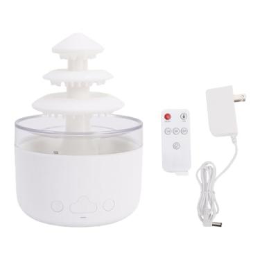 Imagem de Naroote Umidificador de Gotejamento de água 500ml USB Aromaterapia Umidificadores de Mesa Pessoais Óleo Difusor Com Luzes Multicoloridas Controle Remoto para Viagens de Cabeceira,