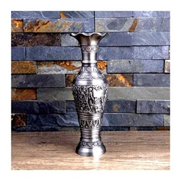 Imagem de U5GAAALPPQ9 Vaso decorativo europeu retro de mesa vaso de metal vaso de flores acessórios vaso decoração casa vaso de mesa decoração vaso de flores (cor: estilo 2) (estilo 2) (estilo 2)