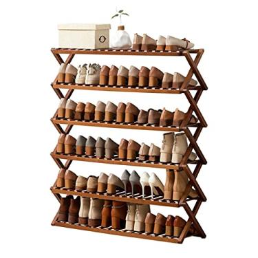 Imagem de 3FLQOOPP Sapateira para entrada simples dobrável armazenamento de sapatos portátil multicamadas prateleira de sapatos instalação gratuita dormitório doméstico rack de sapatos dobrável organizador de