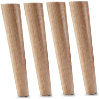 Imagem de Pernas de mesa pernas de madeira sofá mesa pernas de cama suporte pernas móveis pés para mesas de café/mesas de cabeceira com placas de montagem e parafusos conjunto de 4 (cor: tamanho oblíquo: 60 cm