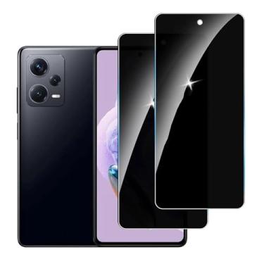 Imagem de Para Redmi Note 12 Pro 5G 4G, 2 PCs Protetor de Vidro Temperado e Filme de Tela de Privacidade