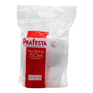 Imagem de Pote Red. 750 Ml com Tampa 24 Unds Freezer e Micro-ondas - PRAFESTA, U