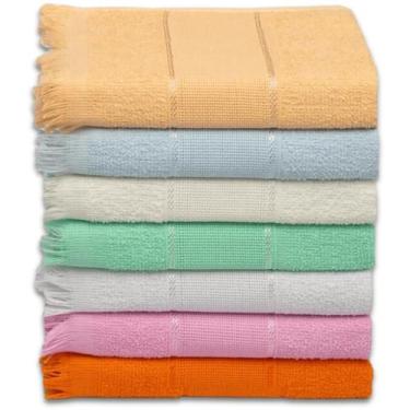 Imagem de Kit 30 Toalhas Social Lavabo para Bordar com Franja - 22x35cm - Prince