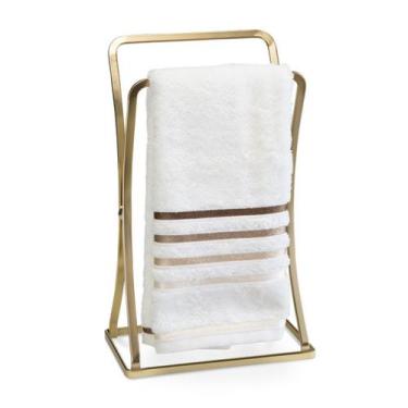 Imagem de Porta toalha de rosto mão de bancada dourado fosco arthi