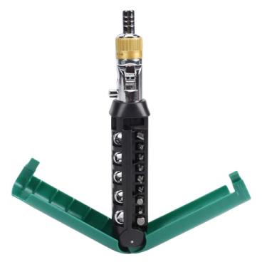 Imagem de Fafeicy Conjunto de Chave de Fenda Catraca 14 Em 1 Com 5 Soquetes e 9 Bits Chave de Fenda Catraca Multiângulo de Troca Rápida para Reparo Doméstico