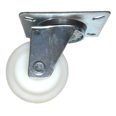 Imagem de Kit 2 Rodizio Fixo 3 Polegadas com Placa sem Freio Nylon 312 para 150k