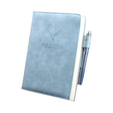 Imagem de Caderno De Couro Super Grosso A5 Com 360 Páginas, Diário De Trabalho P