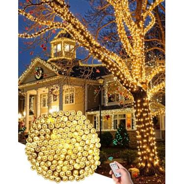 Imagem de Cordão de luzes LED 580, luzes de fadas internas e externas, à prova d'água, luzes cintilantes para decoração de Natal com controle remoto para quarto, exterior, árvore, jardim, Halloween, acampamento