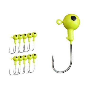 Imagem de 10 Peças De Anzóis Jig Head Para Pesca Com Iscas Artificiais Macias, I