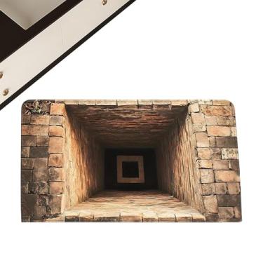 Imagem de Tapete com furo 3D | Tapete macio e realista lavável - Ilusão de ótica em 3D, para sala de estar, banheiro, cozinha, entrada, chão, apartamento, fazenda, escritório, ambientes internos e externos