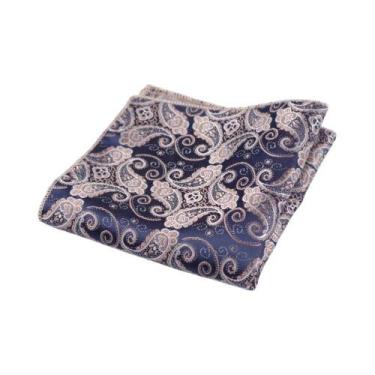 Imagem de Lenço De Bolso Masculino Vintage Com Estampa Paisley Floral, Acessório