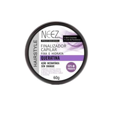 Imagem de Pomada Capilar Neez Finalizadora Fixa e Hidrata Queratina 60g