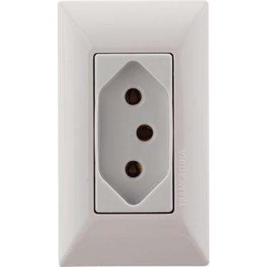 Imagem de Conjunto Para Móvel 1 Tomada 2p+t 20 A Tramontina Aria Branca Tramontina