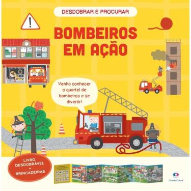 Imagem de Bombeiros em ação - Livro desdobrável + brincadeiras