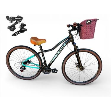 Imagem de Bicicleta Aro 29 Absolute Hera Feminina Retrô Vintage 21v Shimano Confortável Cesta Selim 2 Molas-Feminino