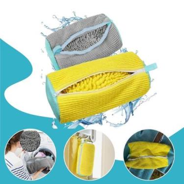 Imagem de Saco Para Lavar Tênis Na Máquina De Lavar Protetor Reforçado Com Cerda