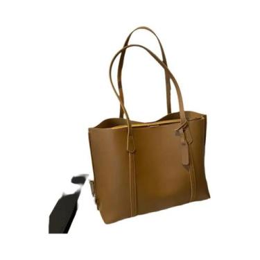 Imagem de Bolsa Tote Feminina De Couro Macio, Grande Capacidade, Casual, Versáti