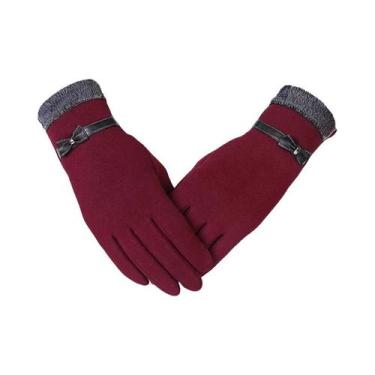Imagem de Luvas Térmicas Femininas Com Forro De Lã E Tela Sensível Ao Toque, Que