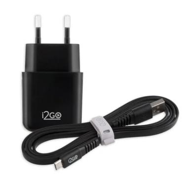 Imagem de Kit Carregador De Parede + Cabo Usb-c I2go 1,2m 2,4a Preto