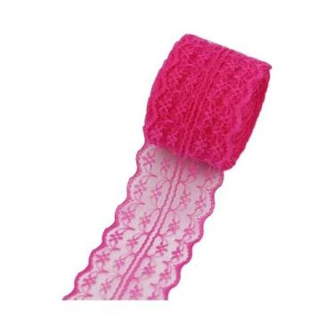 Imagem de (5 jardas/rolo) 45mm tecido de renda branca decoração linda material d