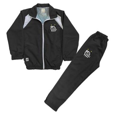 Imagem de Conjunto Agasalho Santos Infantil Juvenil Microfibra