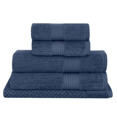 Imagem de Kit Jogo de Toalhas Buddemeyer 5 Peças Banhão Rosto e Piso Fio Pentead