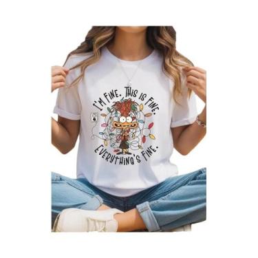 Imagem de Camiseta De Algodão Com Estampa De Desenho Animado Joy Disney inside O