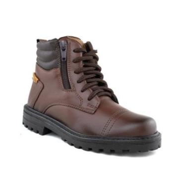 Imagem de Bota Coturno Infantil Cano Médio Ajuste em Cadarço e Zíper-Feminino