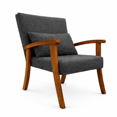 Imagem de Kit 2 Poltrona Jade Boucle Almofada Estofada Sala De Estar Moderna Decorativa